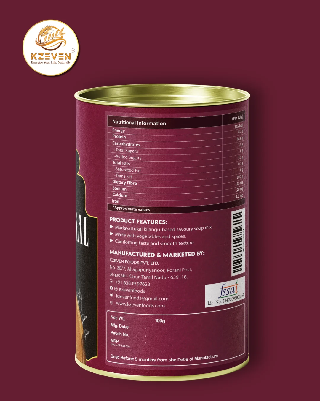 Kzeven Traditional Mudavatukal Kilangu Soup Mix | 100g - Image 4