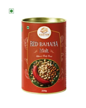 Kzeven Nutrient-Rich Red Banana Malt Powder | 200g/300g